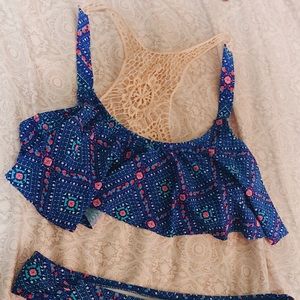 Tribal bikini top and bottom bikini